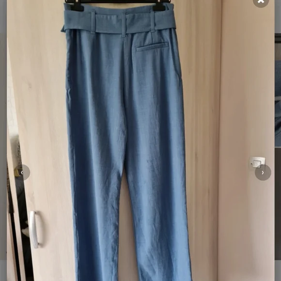 NWT Sezane Arthur Wool Trousers in Vintage Blue Sz 38 M - Picture 5 of 8
